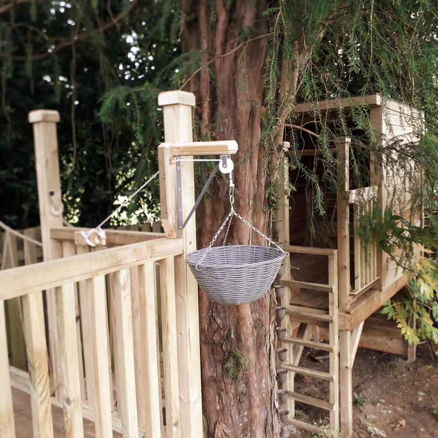 The pulley and basket system