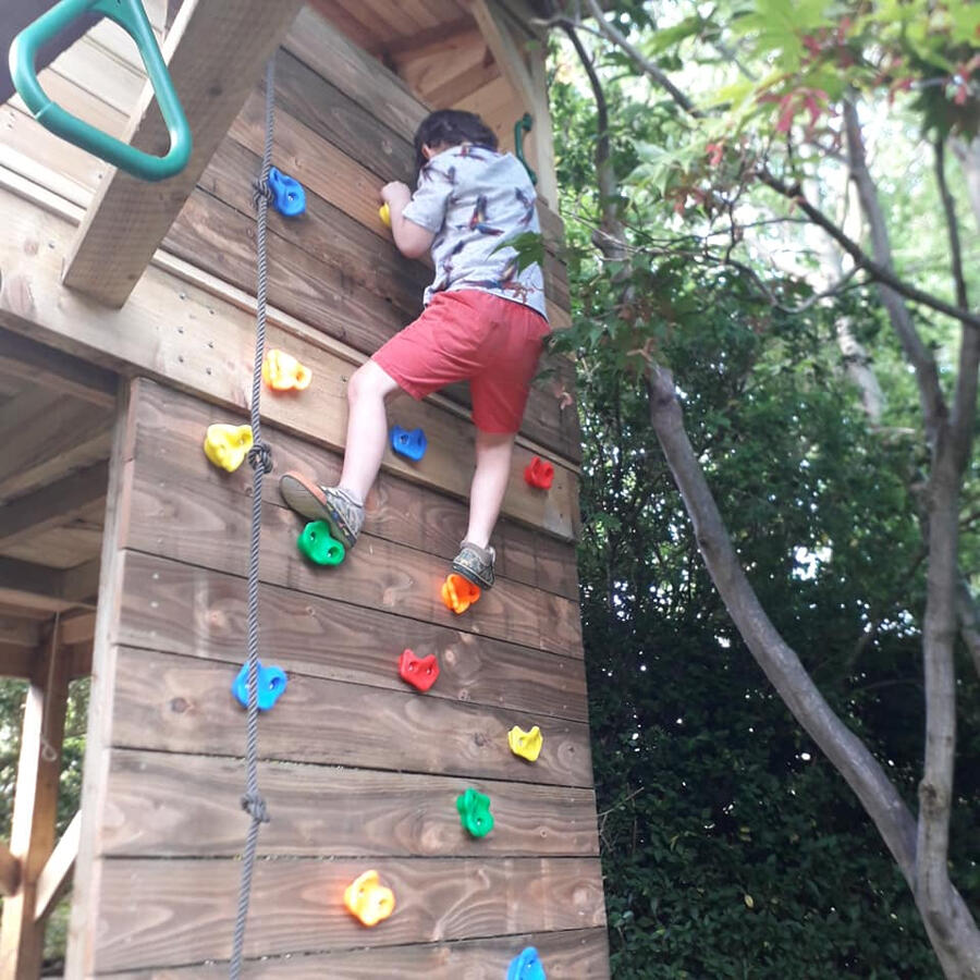 Detail of the climbing wall
