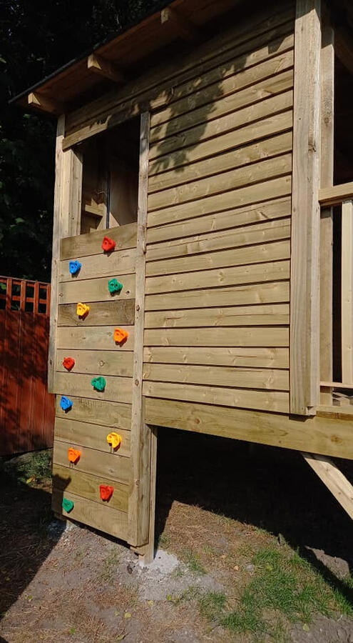 Detail of the climbing wall